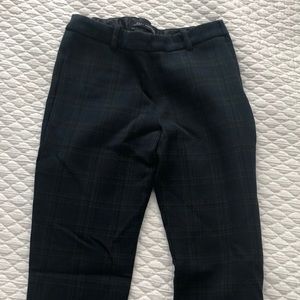 Zara navy plaid dress pants size XS